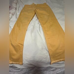 LOFT Mustard Yellow Denim Cropped Pants Size 26/2